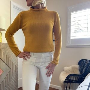 J. CREW Mock Neck Cotton Pullover Sweater